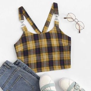 Tartan plaid cami top